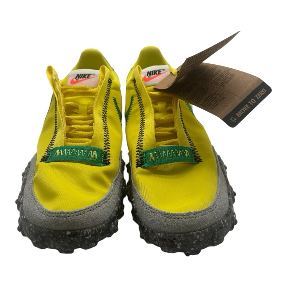 Nike Waffle Racer Crater Shoes Womens 8 Yellow Roma Green Sneakers CT1983-701 - Picture 4 of 10